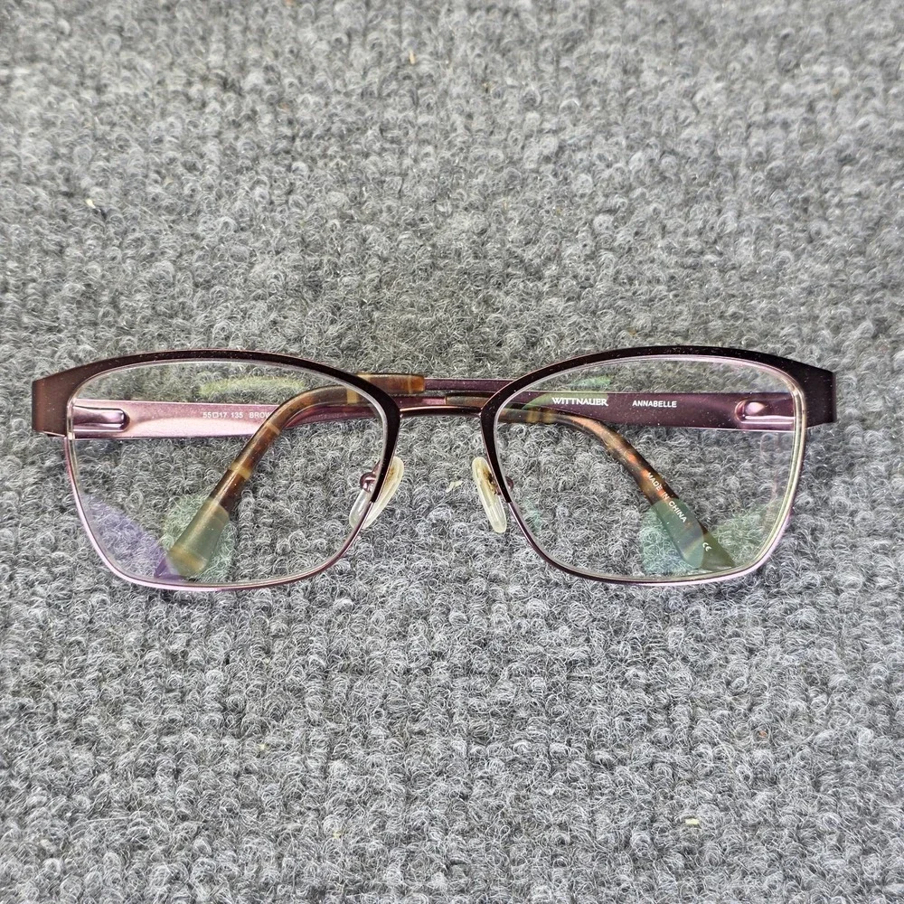 Wittnauer Women Eyeglasses Frames Only Annabelle Brown/Pink 55-17 135